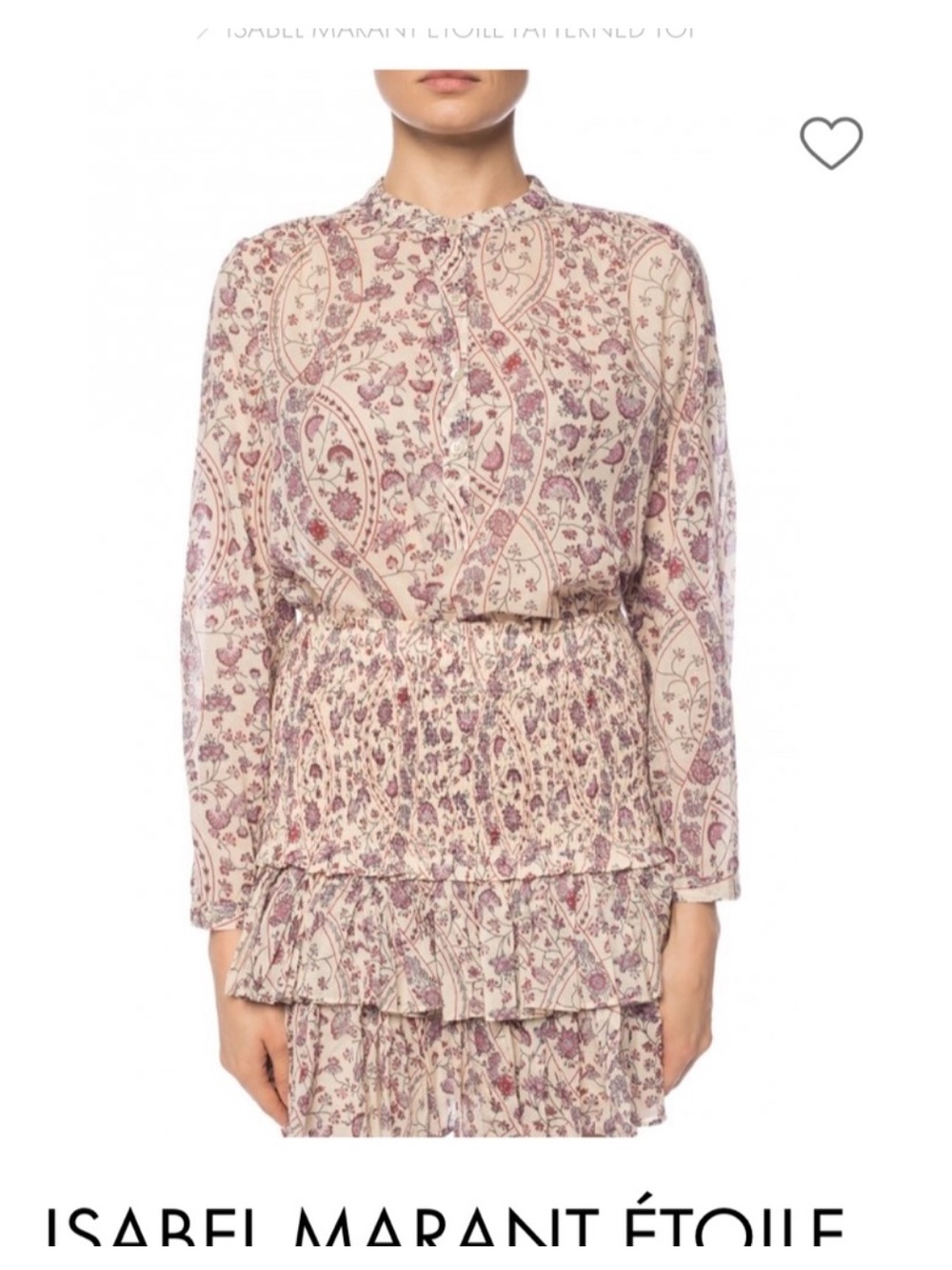 Isabel Marant Étoile Floral 2-Piece Set Blouse + Ruffle Skirt Boho